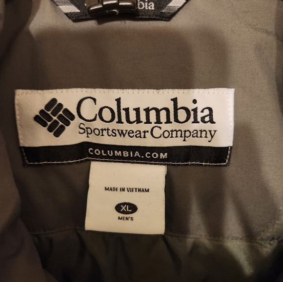 Columbia Waterproof thick Jacket Zip Up Hoop and Loop Mens Size XL Black Grey - Picture 7 of 9